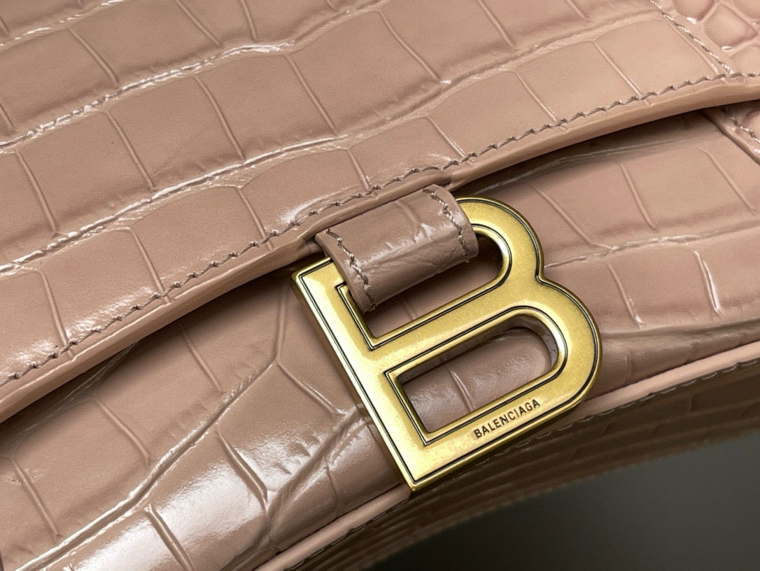 BLCG Hourglass Crocodile Top-handle Handbag
(23x10x24cm)