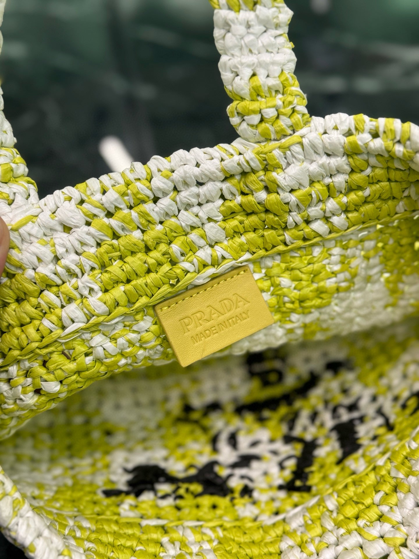 Prada Raffia Tote Bag