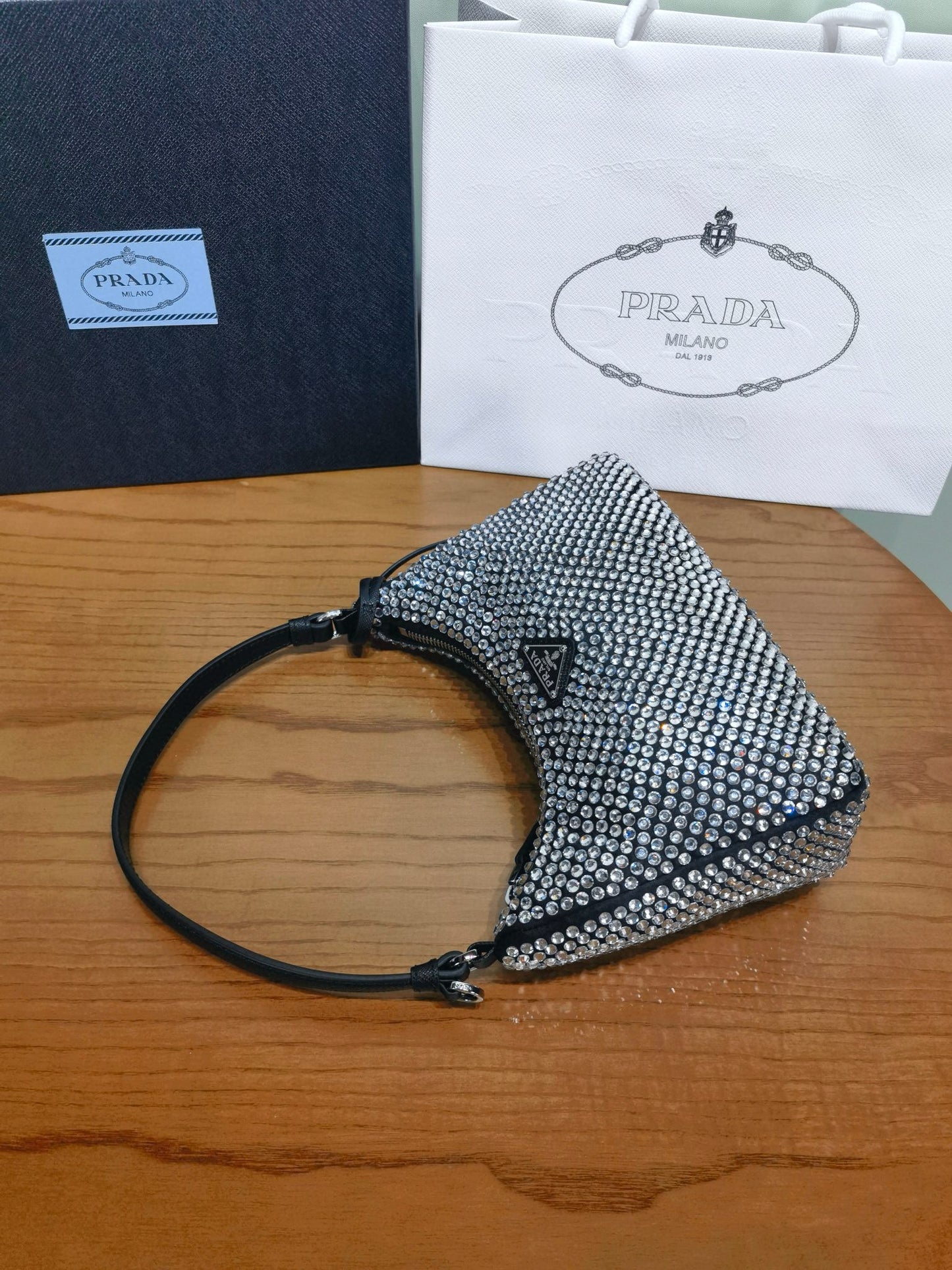 PD Satin Crystal Bag