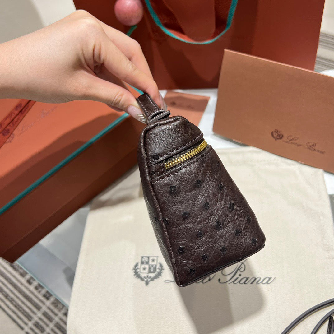 LP Extra Pocket L19 Ostrich Leather Bag