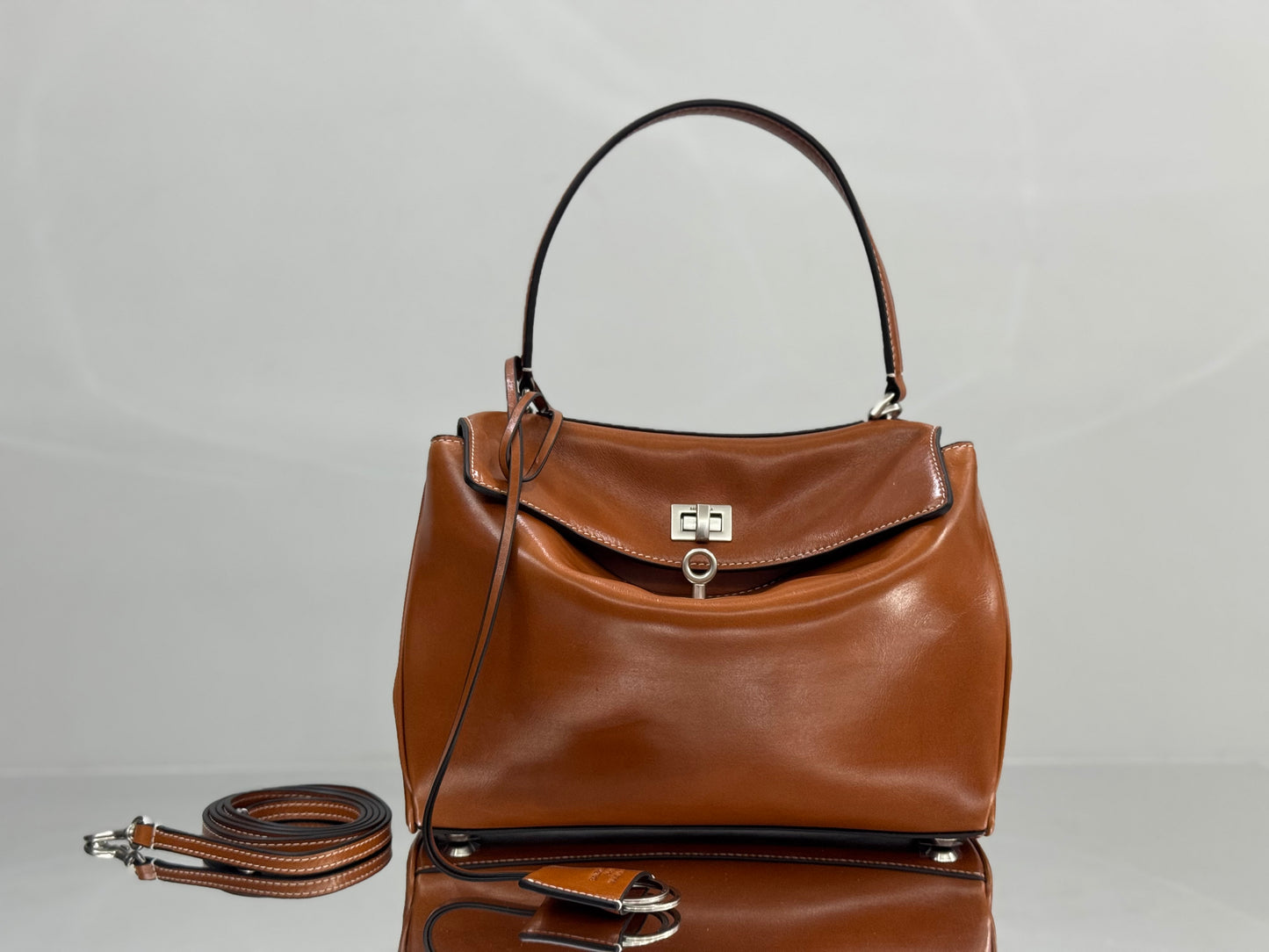 BLCG Rodeo Mini Leather Tote Handbag 29x20x10cm