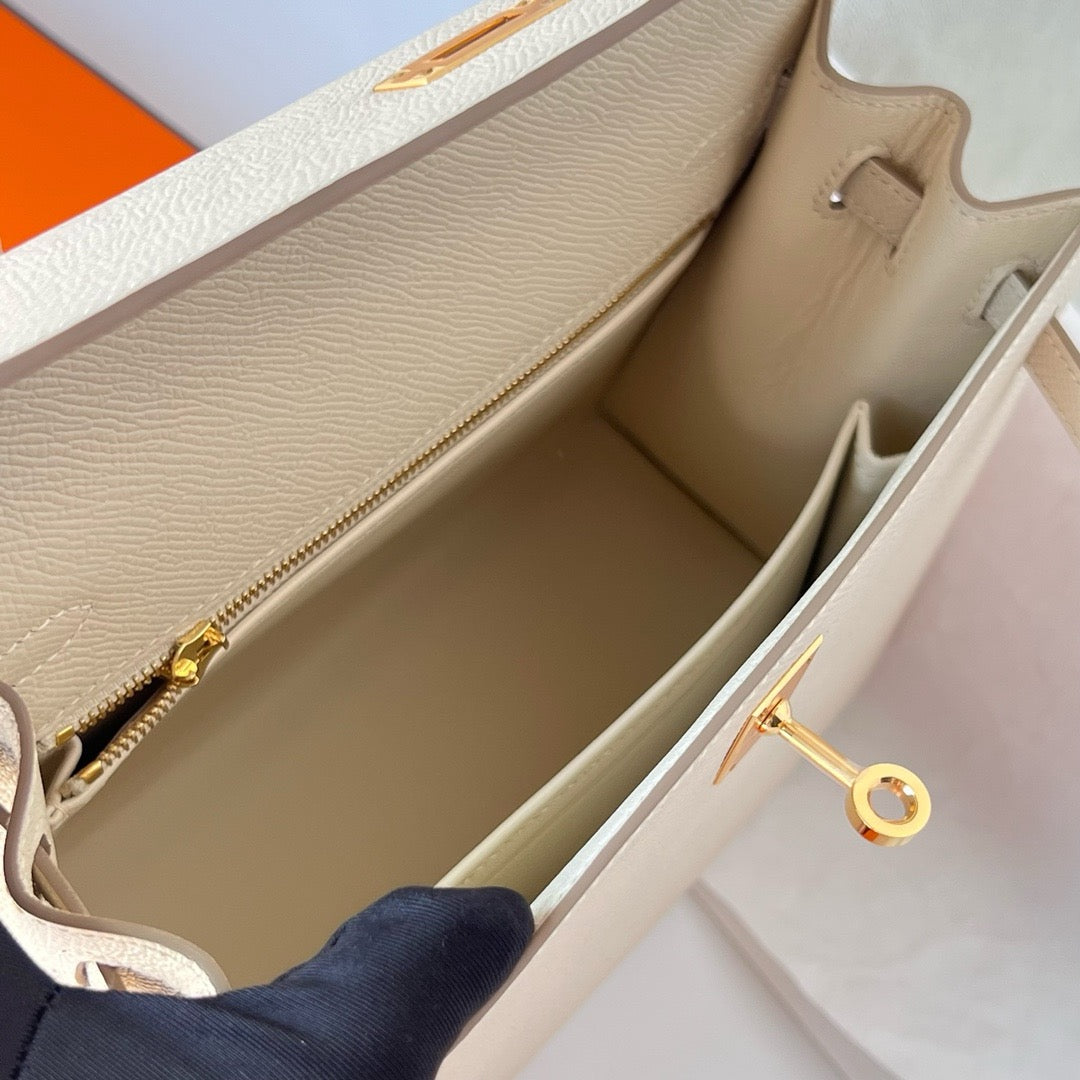 Hermes Kelly, 25cm, CK 10, Epsom