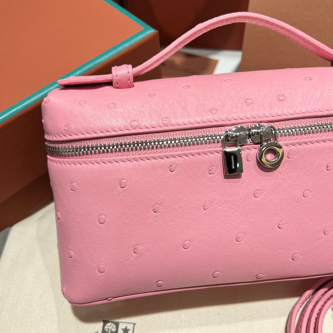 LP Extra Pocket L19 Ostrich Leather Bag