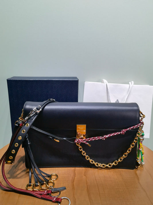 Prada Soft Sound Handbag 24x13.5x16cm