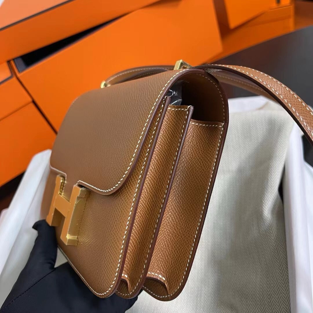 Hermes Constanza 19cm, CK 37, Epsom