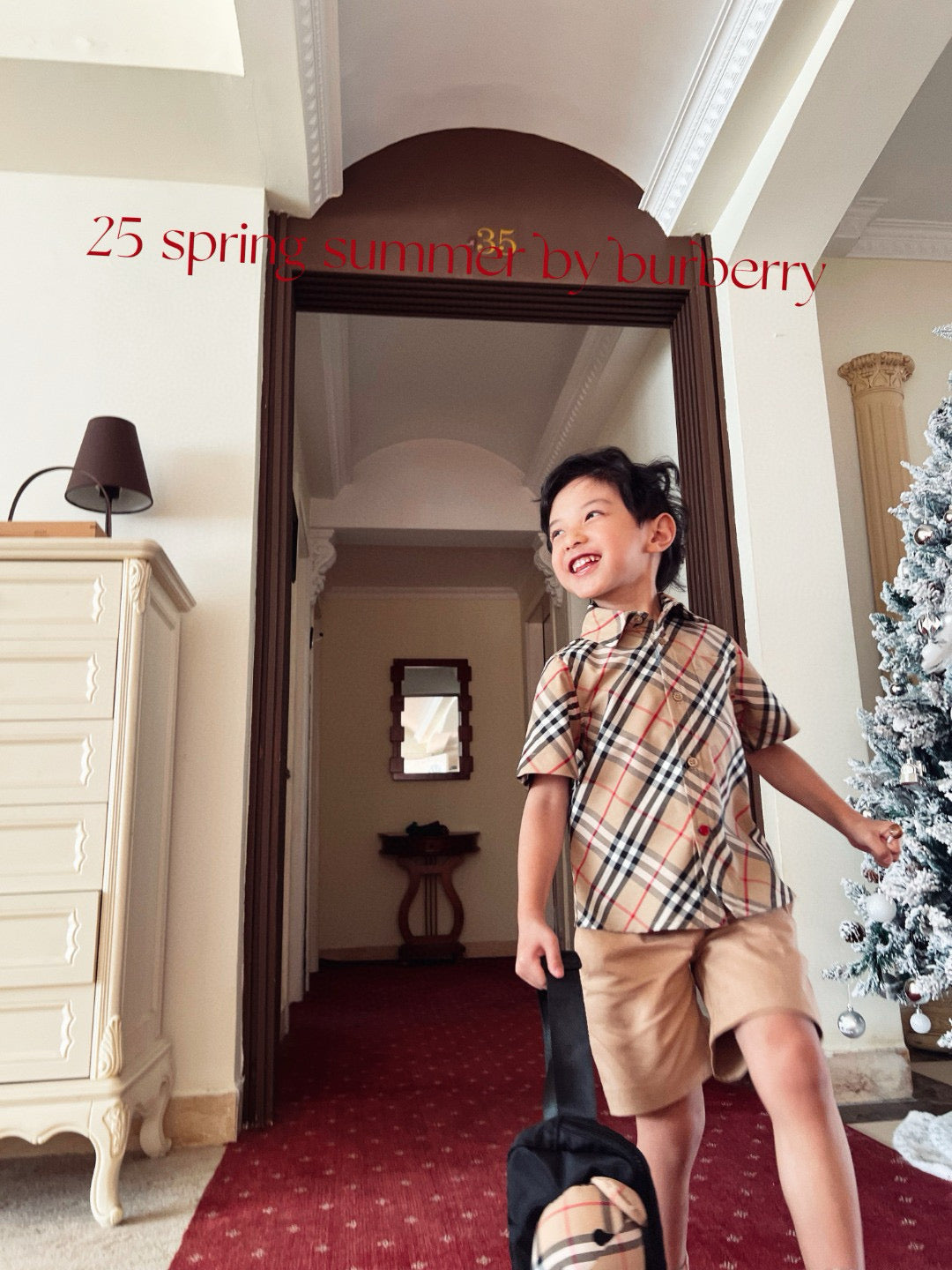Burberry Shirt/Short Pant Set