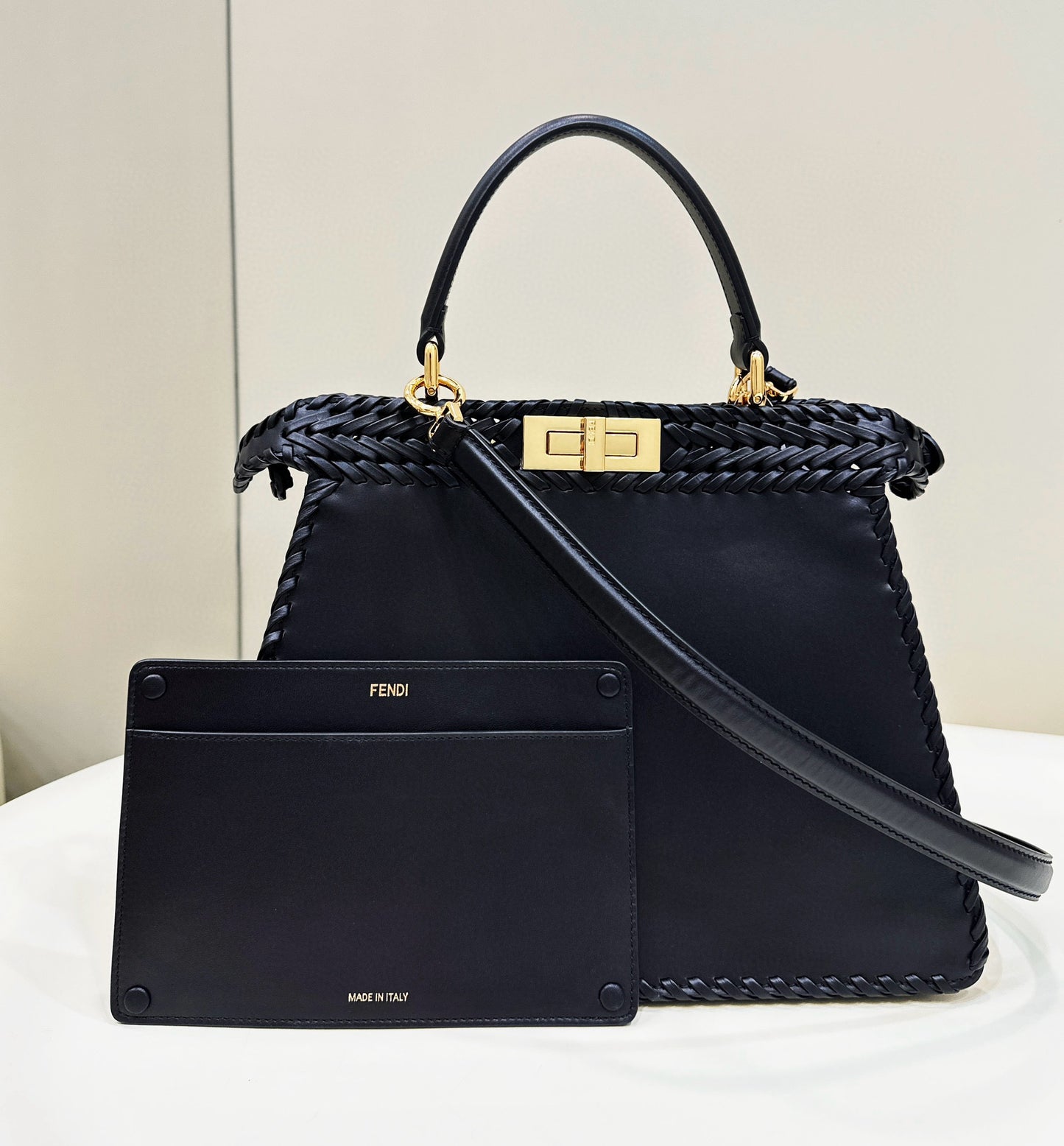 Fendi Vitello King Petite Peekaboo Bag