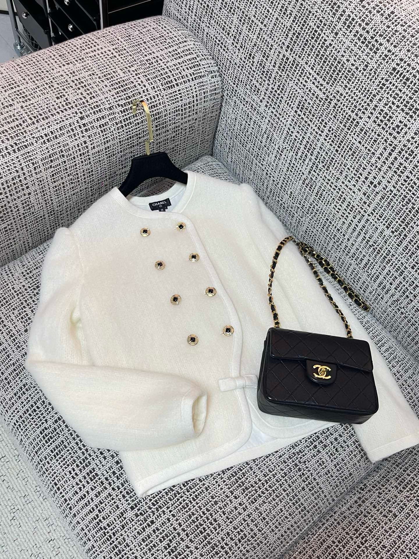 Chanel Cardigan With Skirt Set