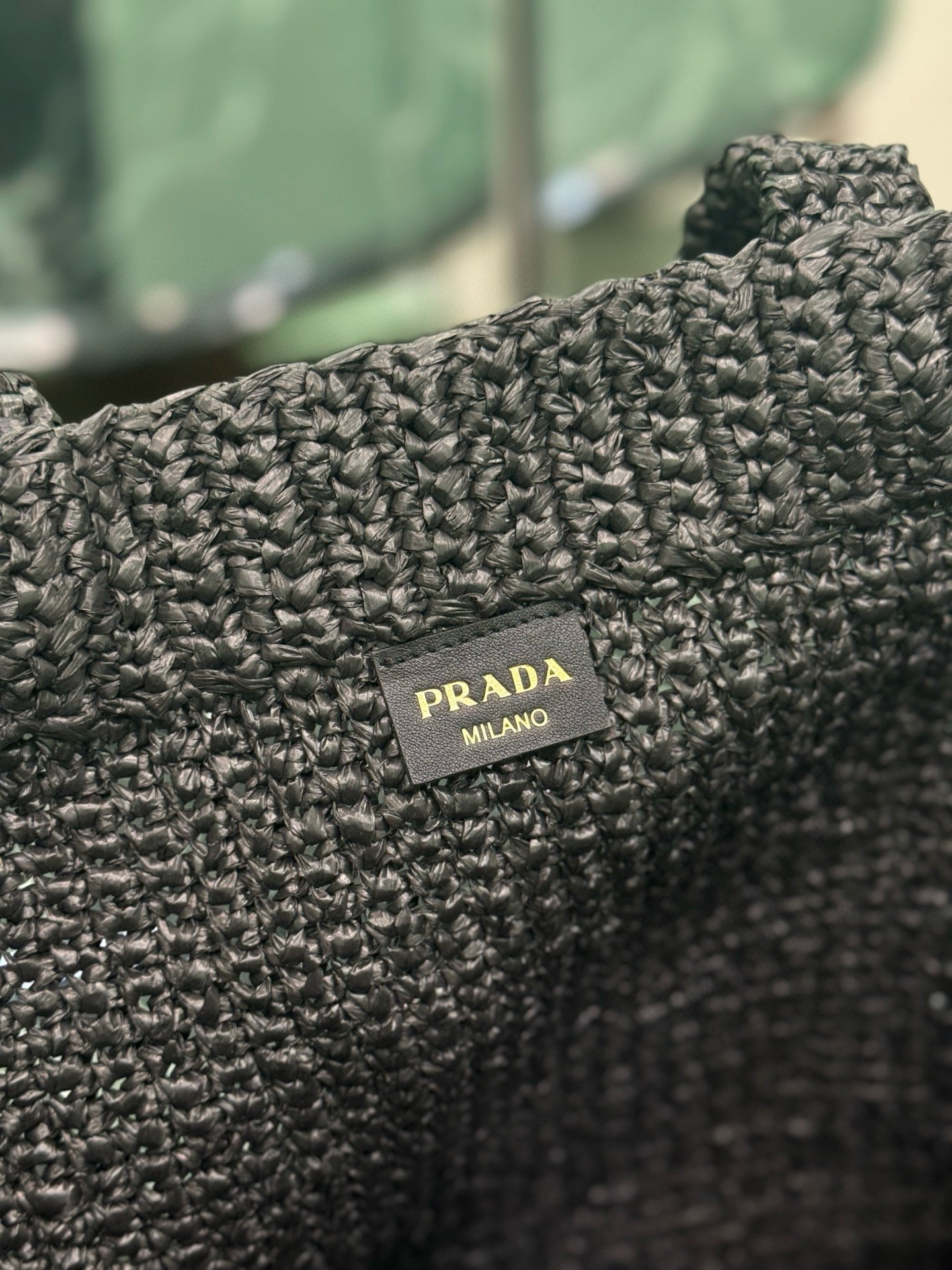 Prada Raffia Tote Bag