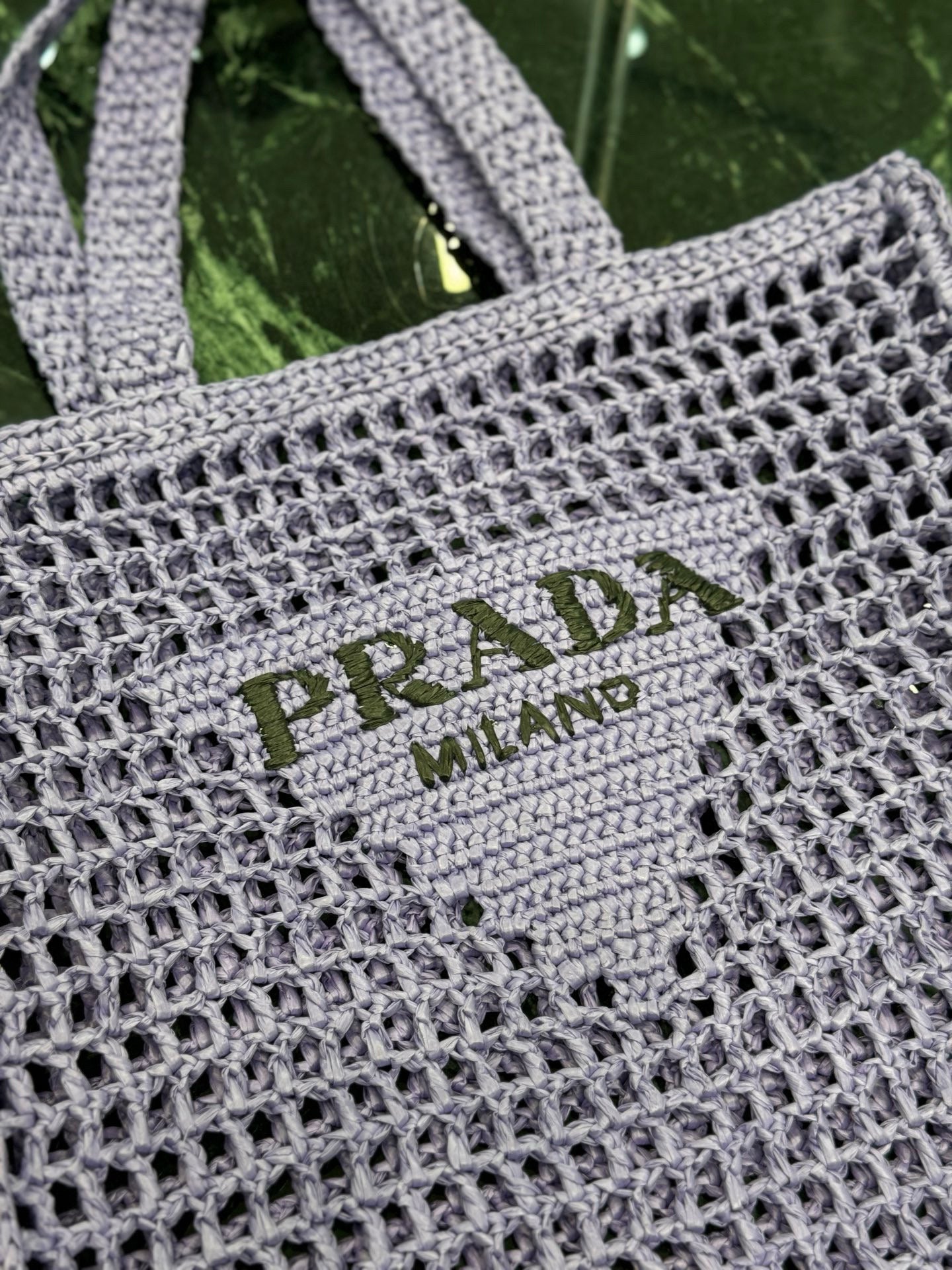 Prada Raffia Tote Bag