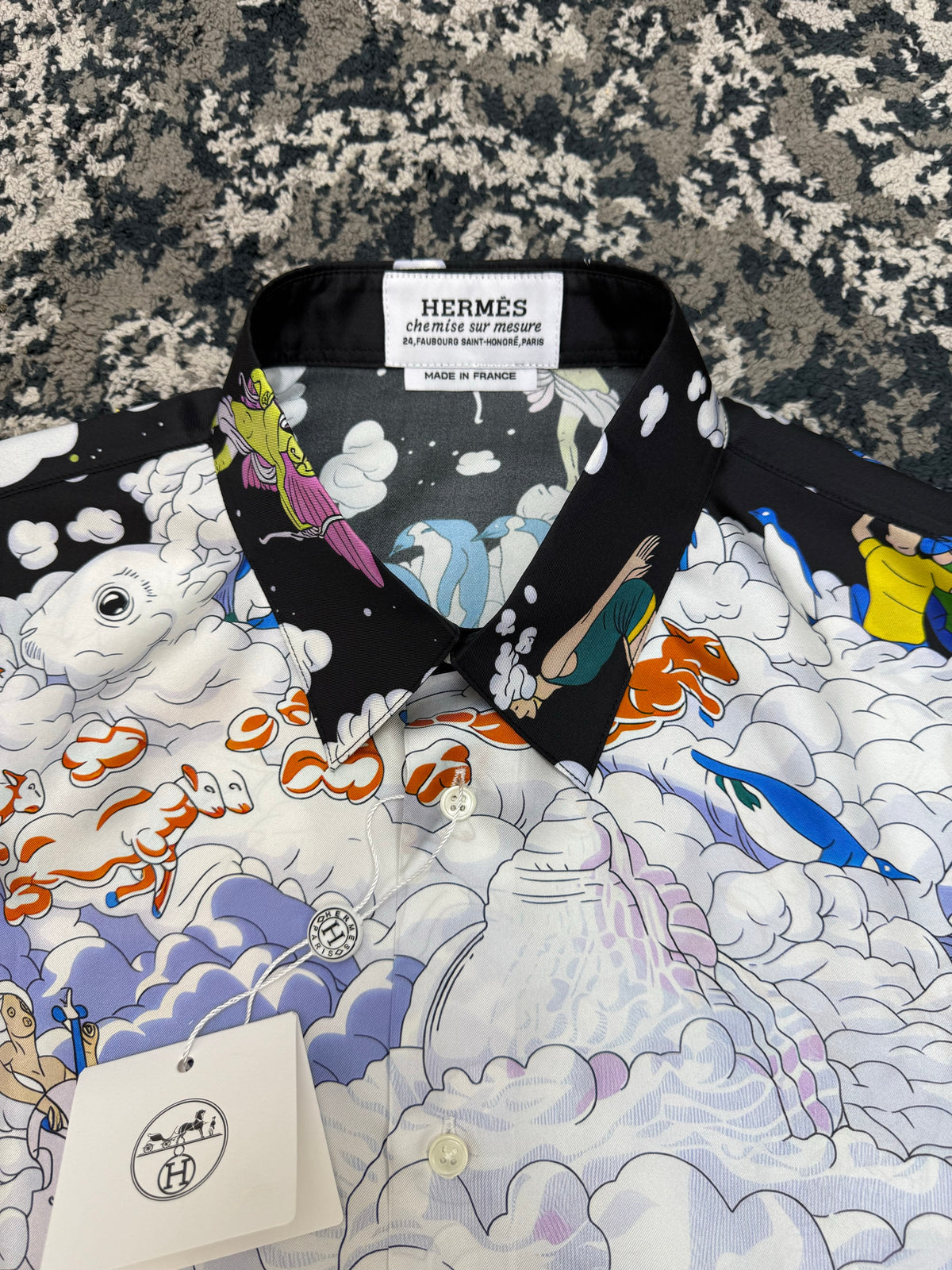 Hermes Long Sleeve Silk Shirt