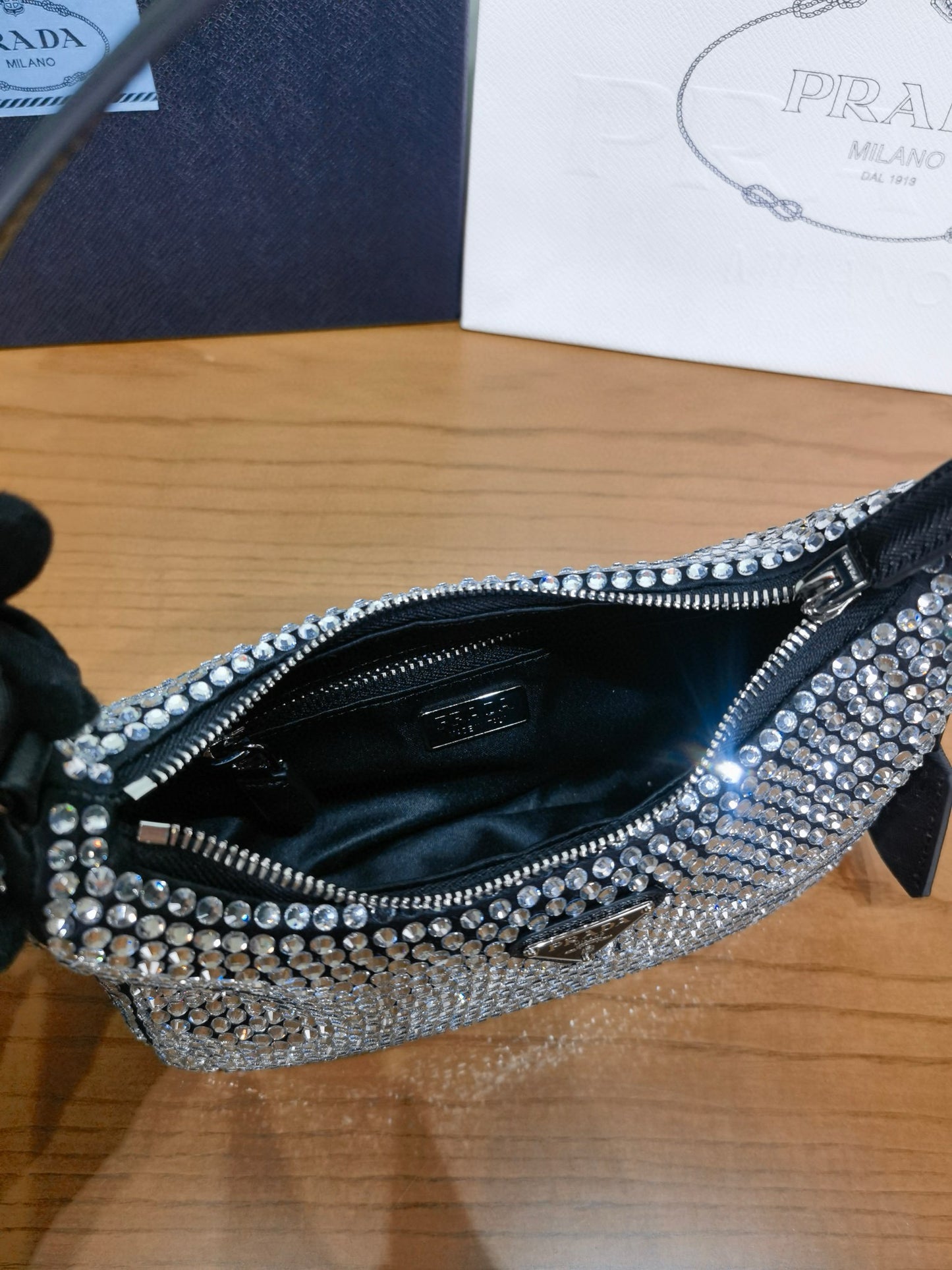 PD Satin Crystal Bag
