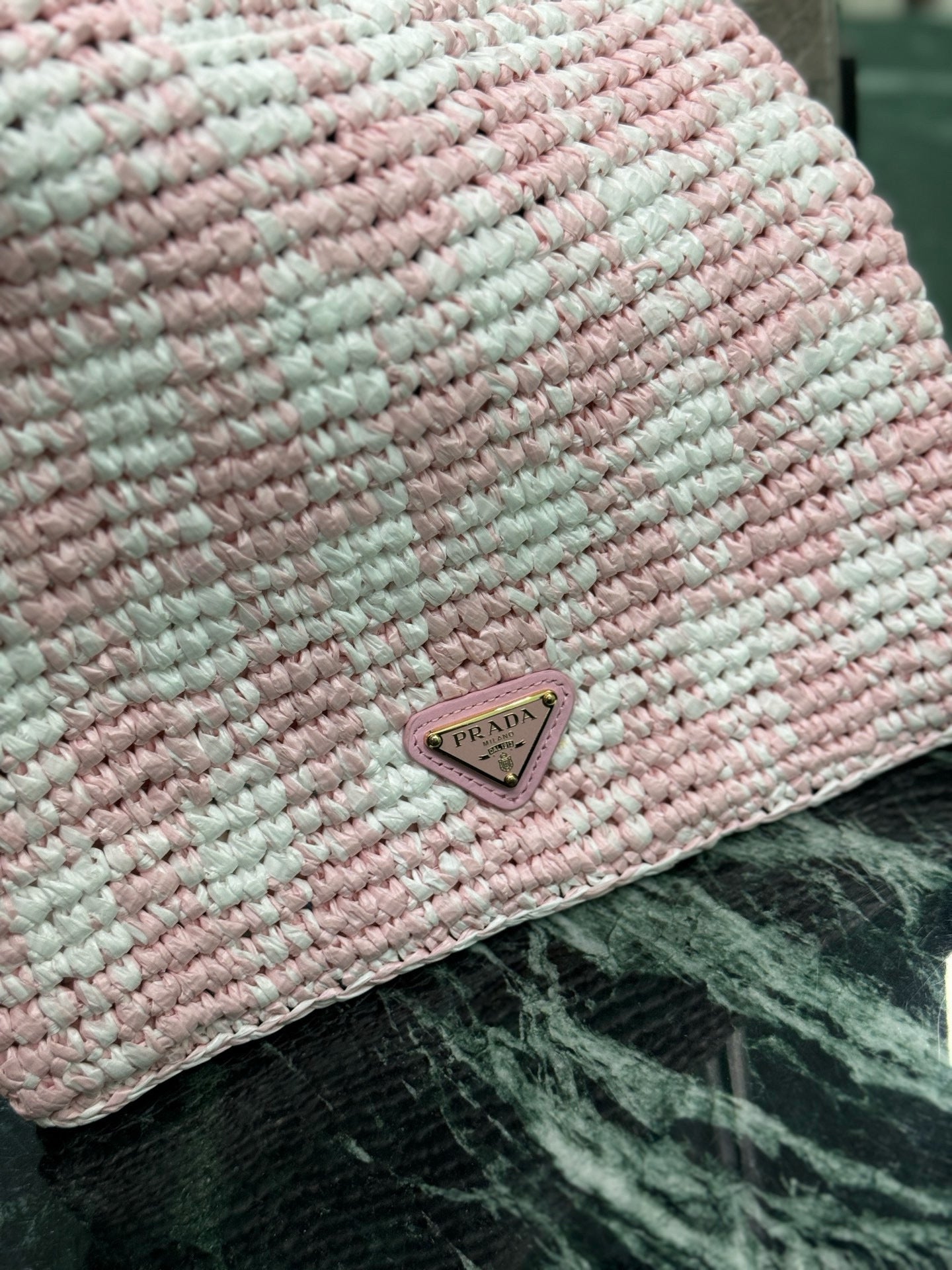 Prada Raffia Tote Bag