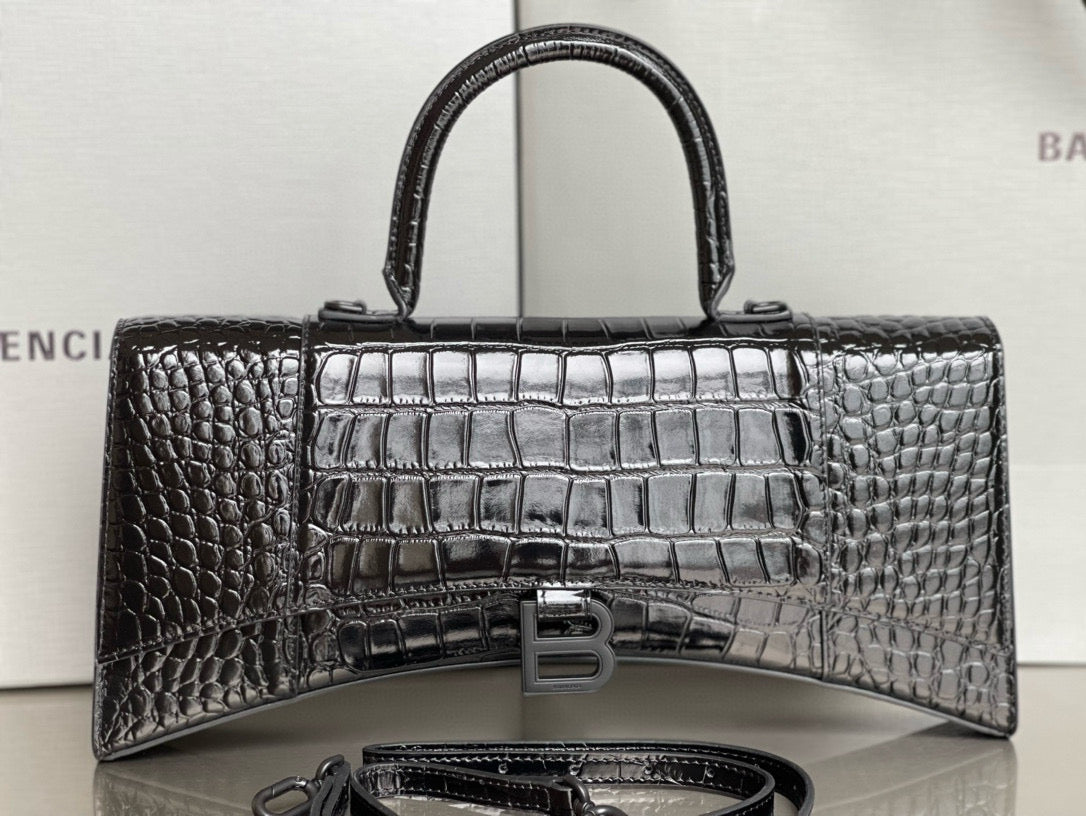 BLCG Hourglass XS Crocodile Tote Bag(6x15x35cm)