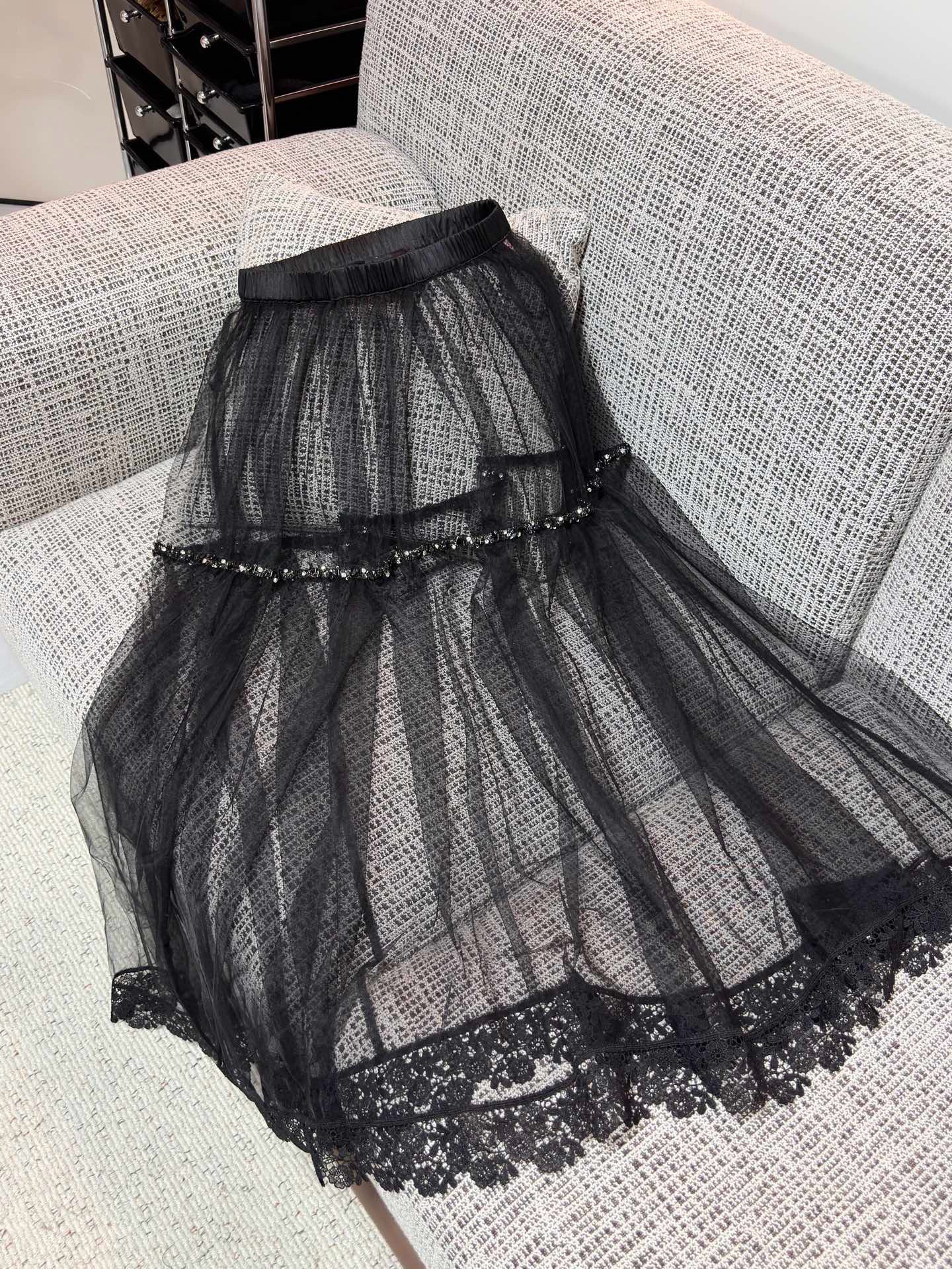 Chanel Sheer Layered Skirt