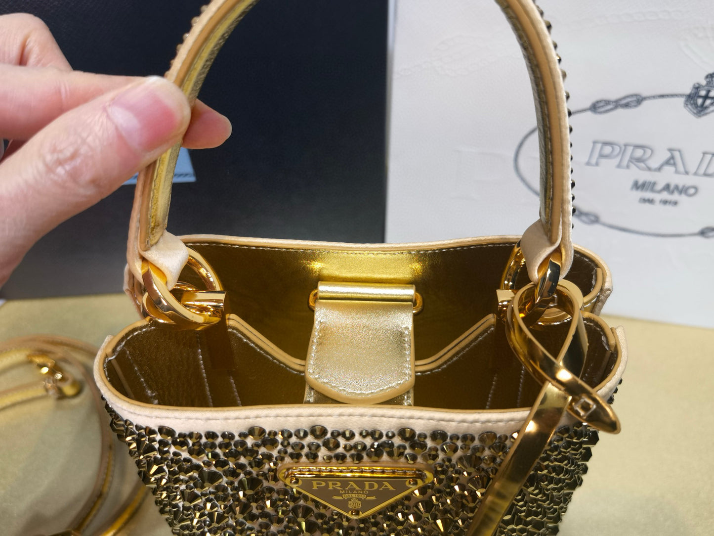 Prada Crystal Bucket Bag
