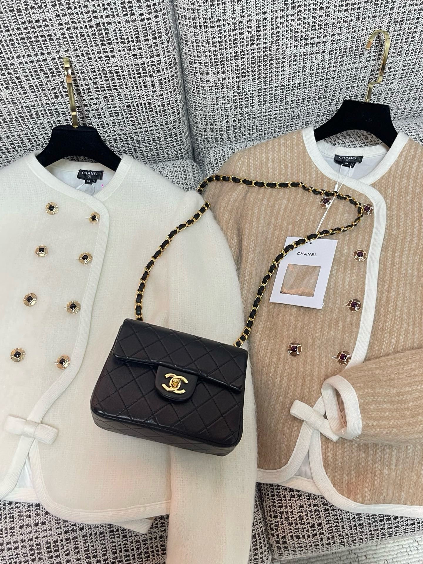 Chanel Cardigan With Skirt Set