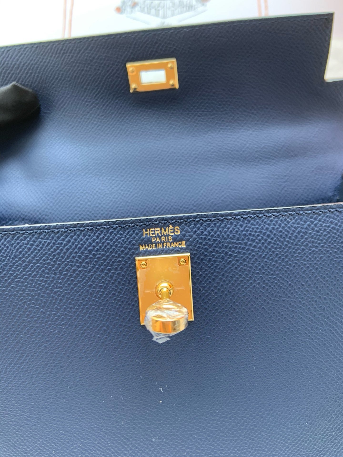 Hermes Kelly, 25cm, Deep Blue, Epsom