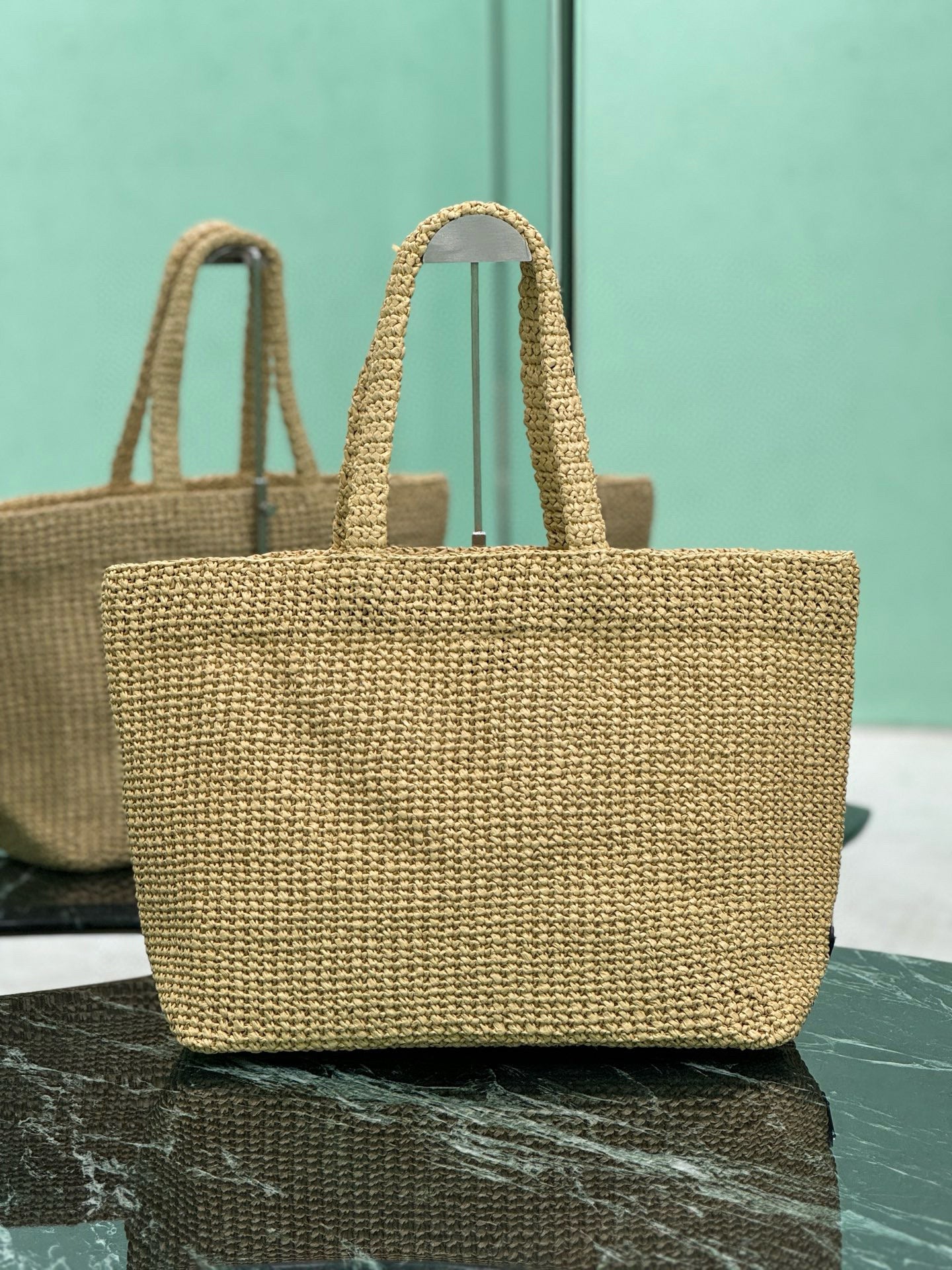 Prada Raffia Tote Bag