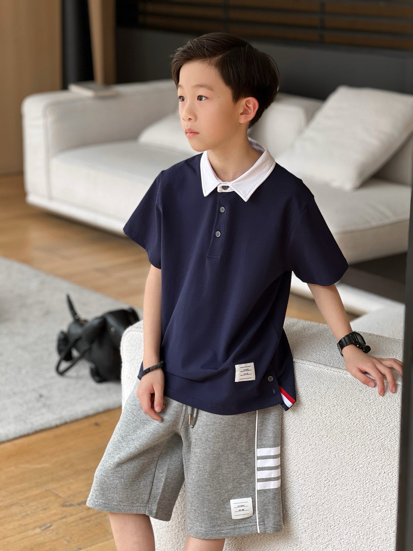 Thom Browne Polo/Pant Set