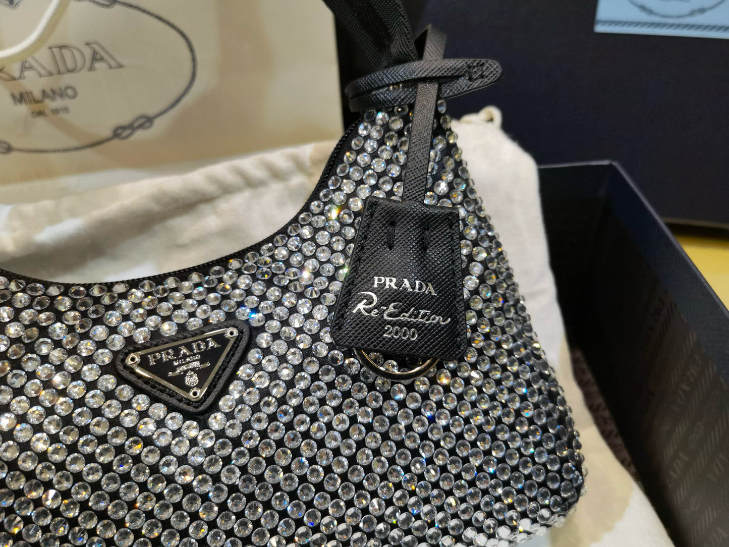 PD Satin Crystal Bag