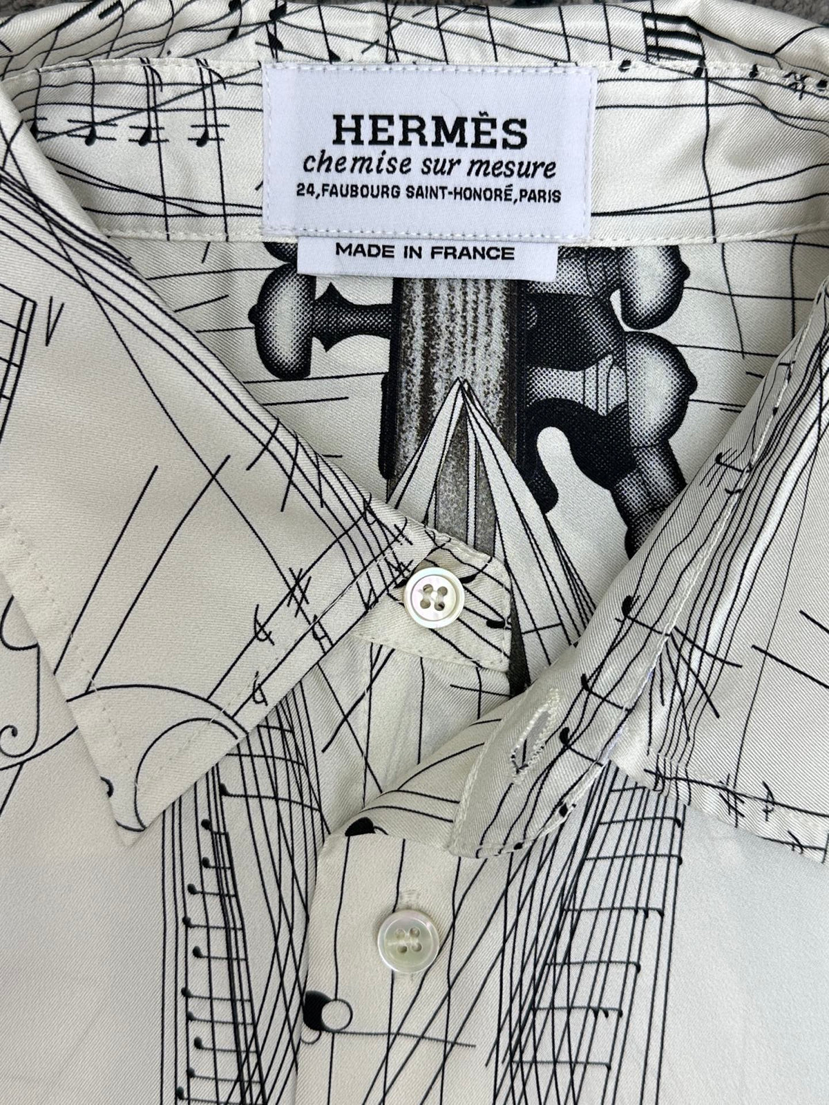 Hermes Long Sleeve Silk Shirt