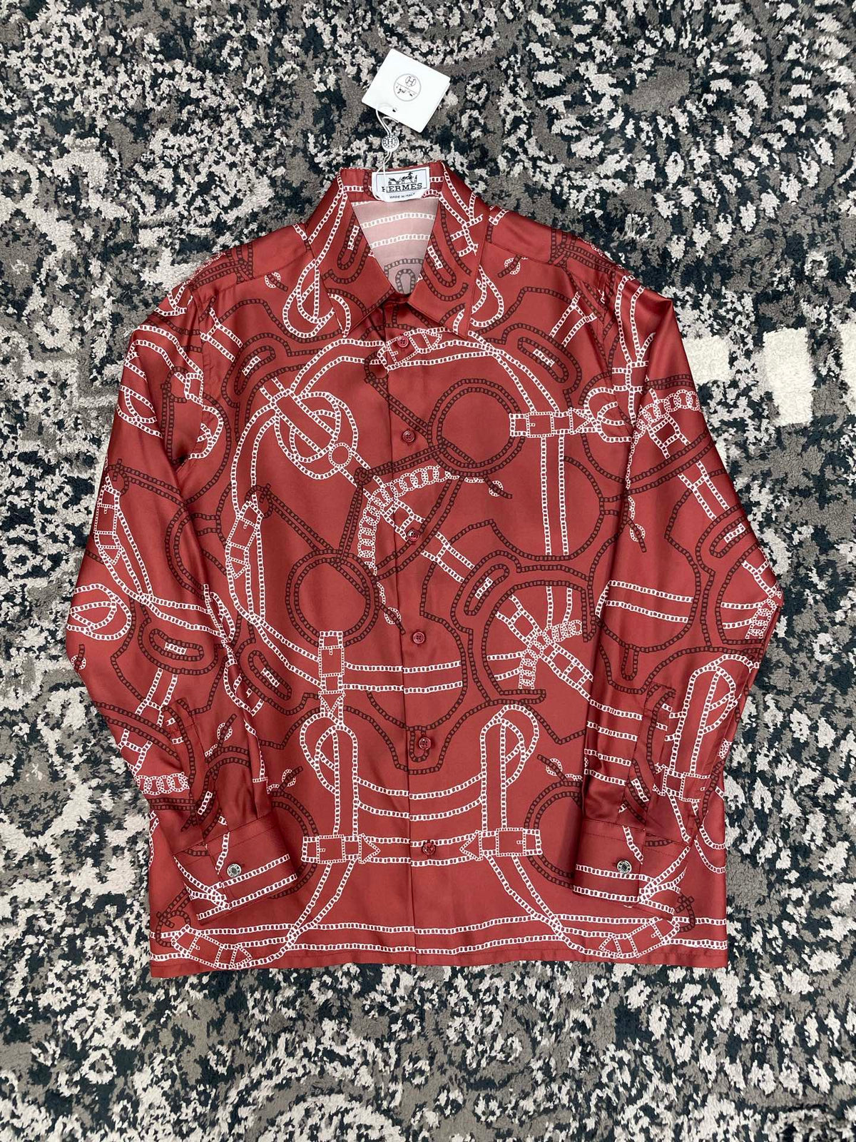 Hermes Long Sleeve Silk Shirt