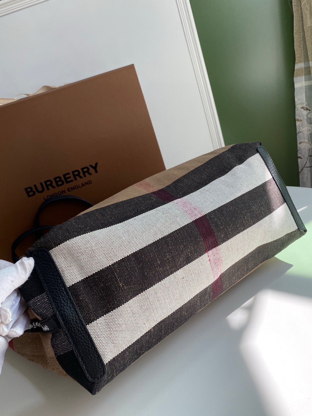Burberry Mega Check Doodle Tote Bag