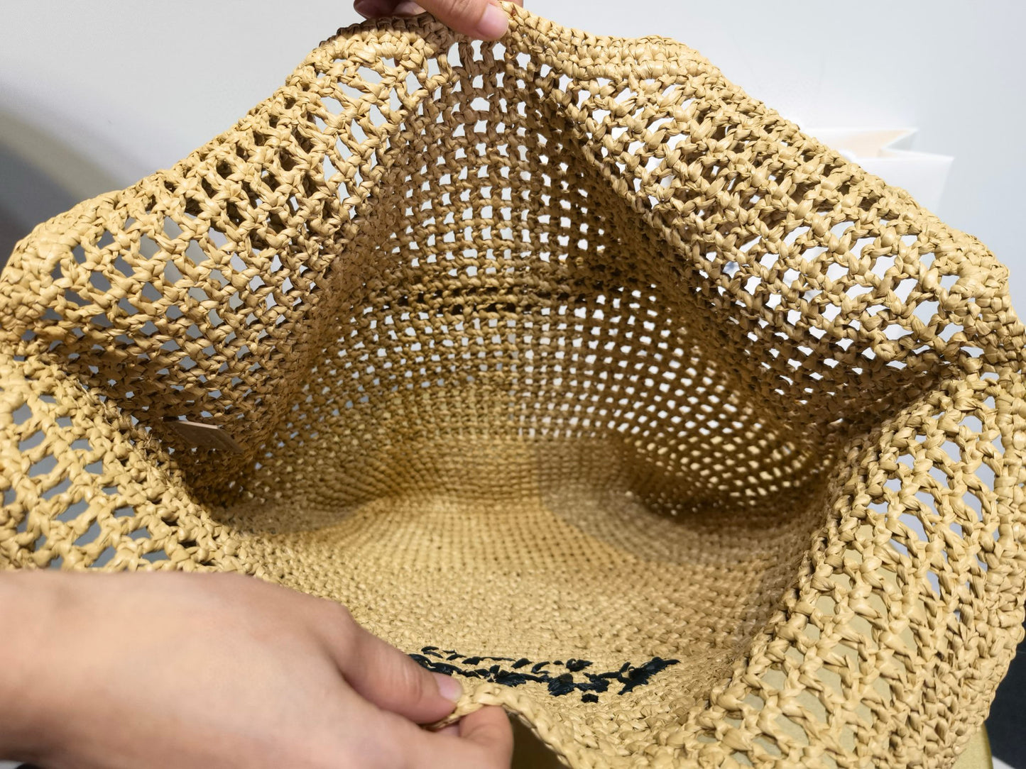 PD Raffia Crochet Tote Bag