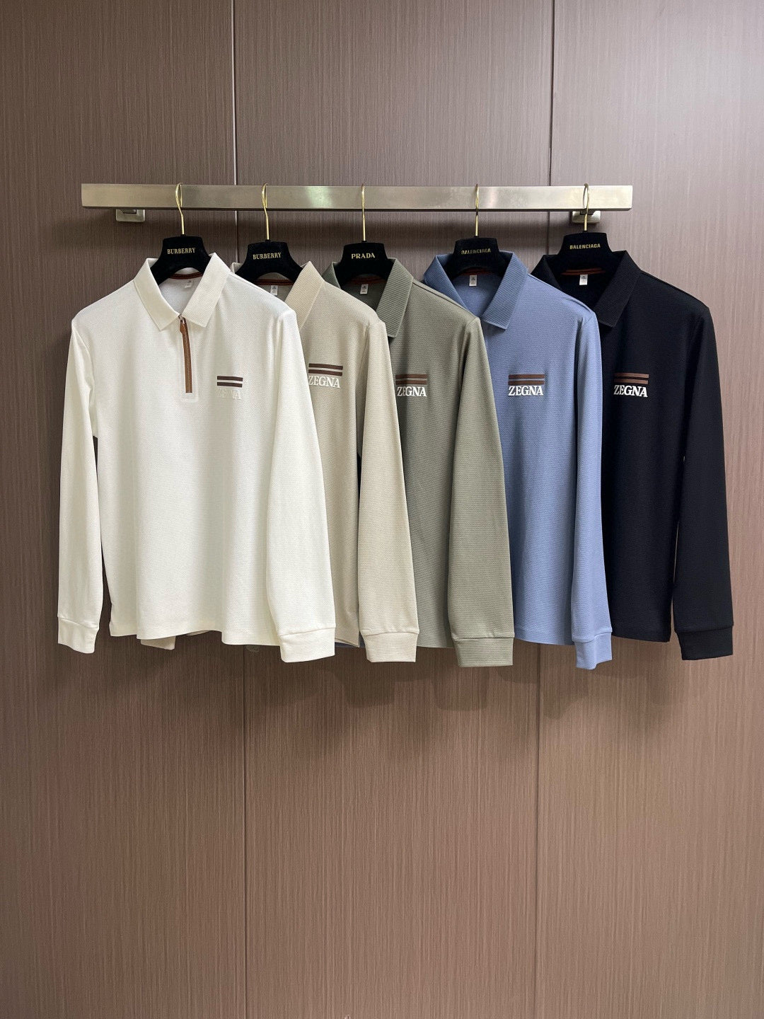 Zegna Long Sleeve Polo
