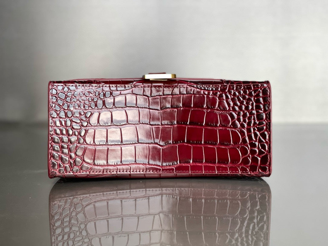 BLCG Hourglass Crocodile Top-handle Handbag
(23x10x24cm)