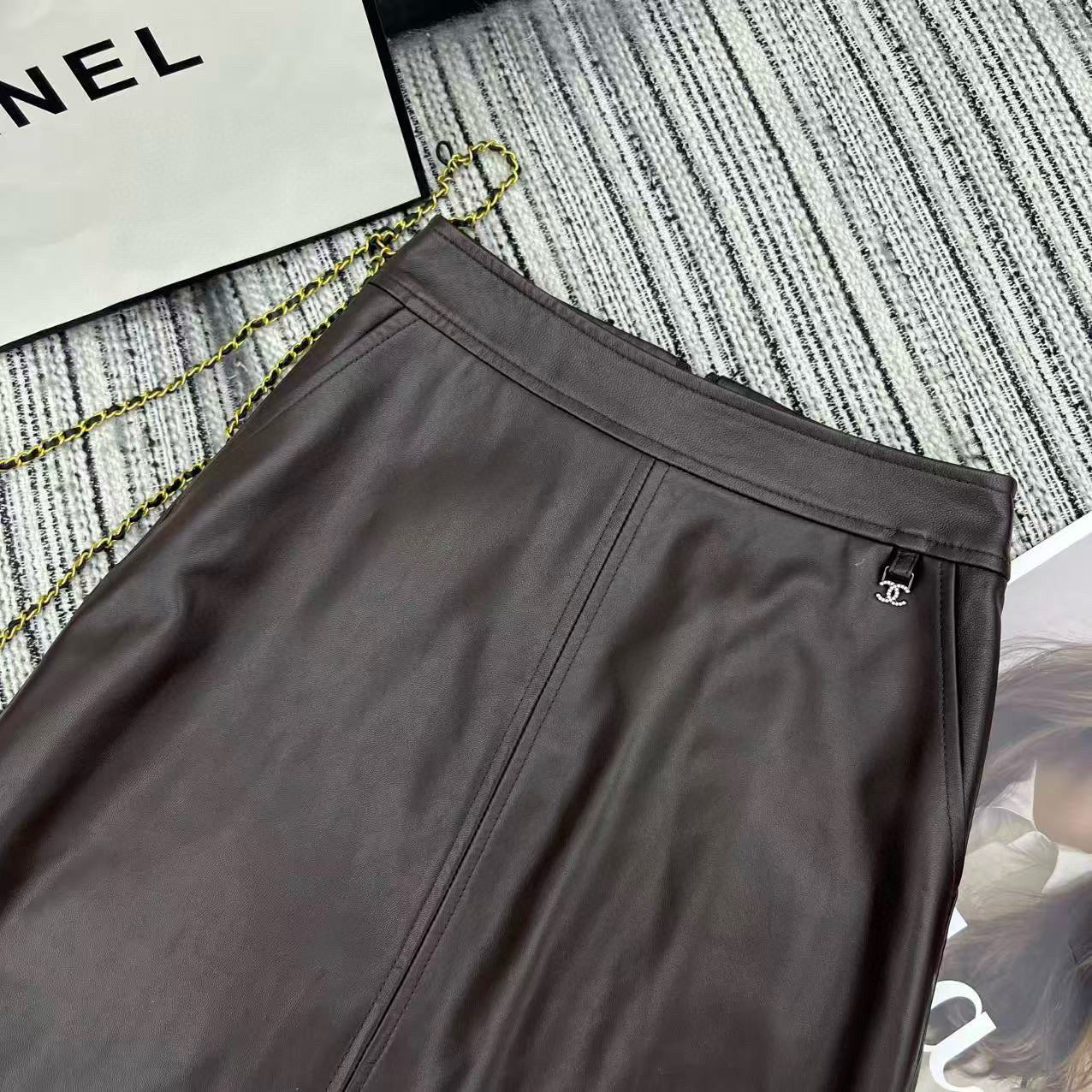 Chanel Leather Shorts