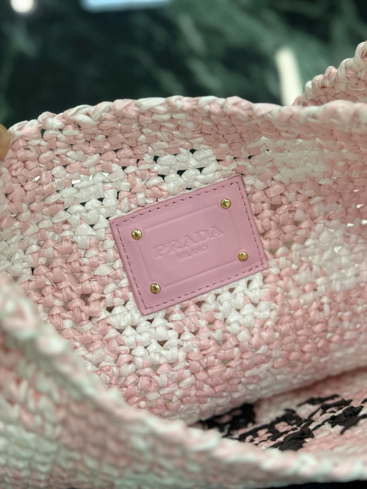 Prada Raffia Tote Bag