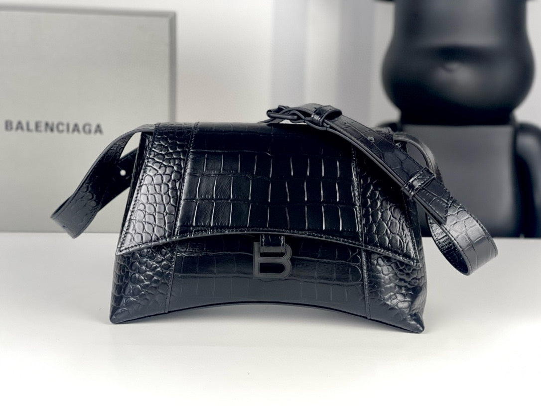 BLCG Downtown Crocodile Embossed Shoulder Bag