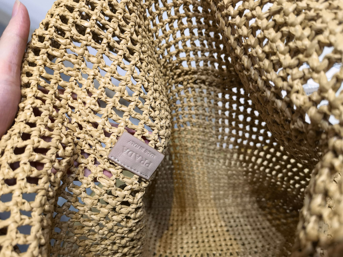 PD Raffia Crochet Tote Bag