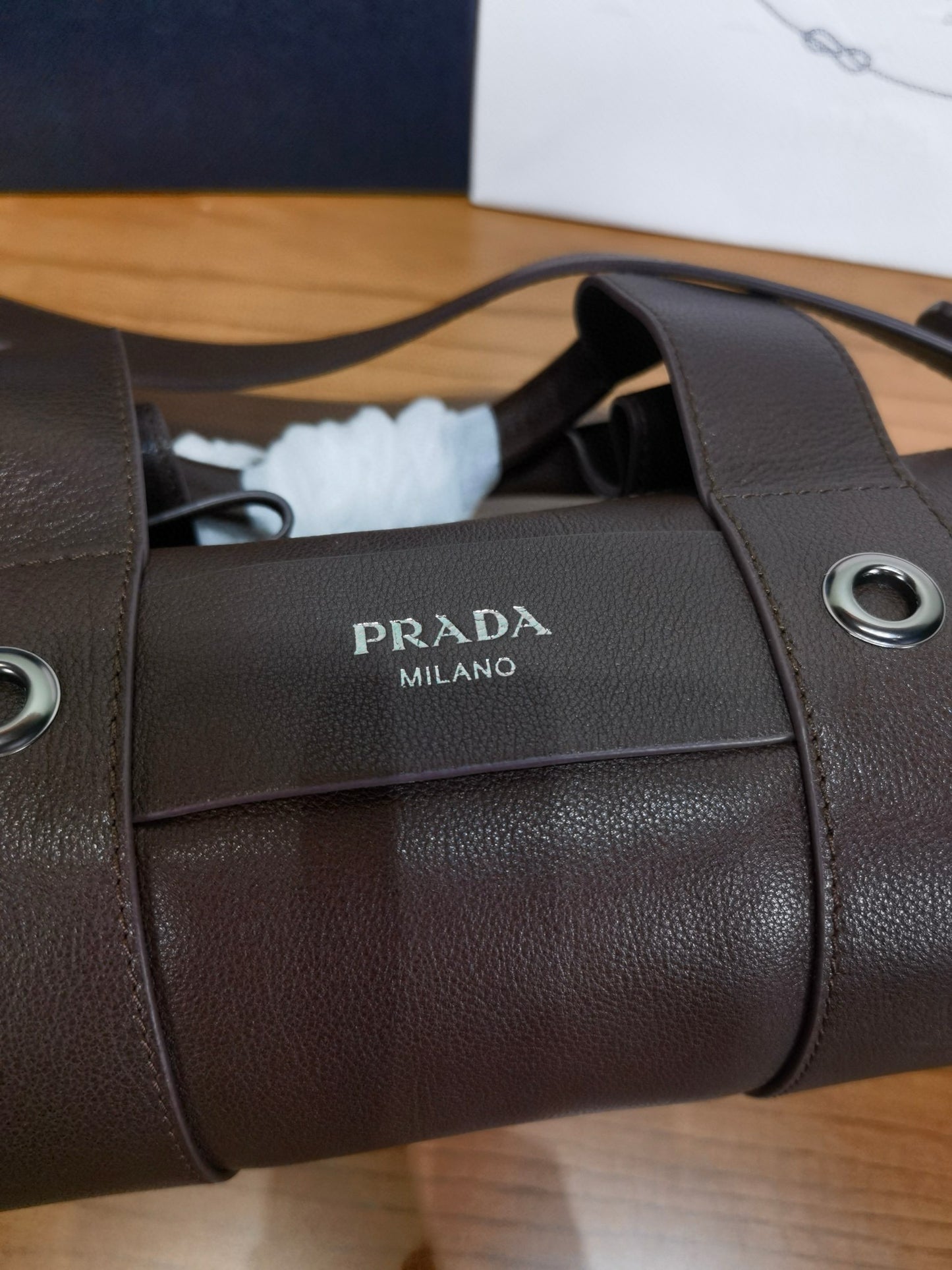 PD Buffalo Leather Cylinder Bag