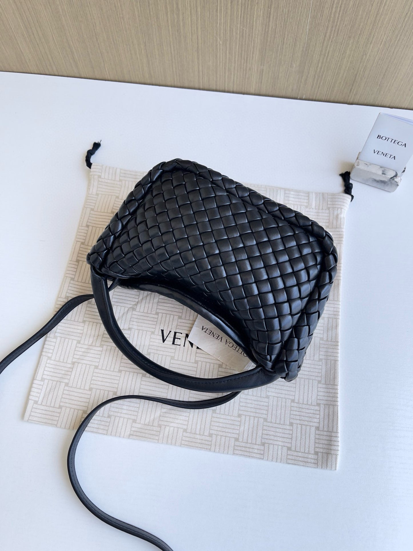 BV Burgundy Cobble Top-Handle Bag