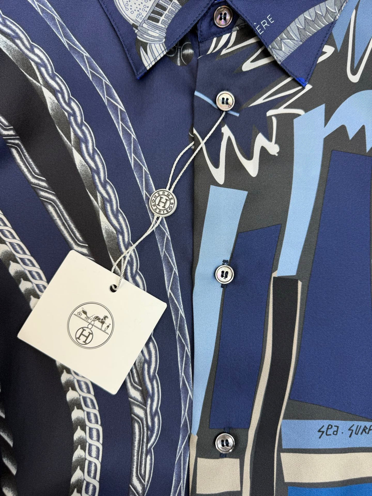 Hermes Long Sleeve Silk Shirt