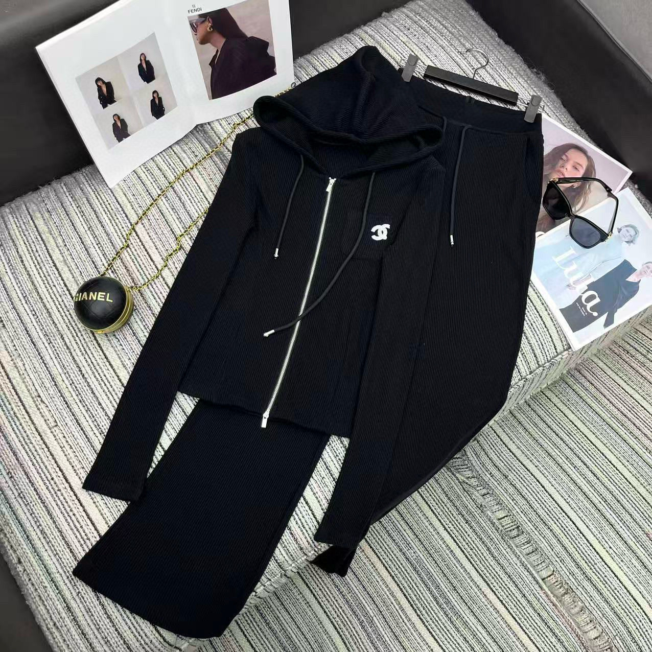 Chanel Hoodie & Jogger Set