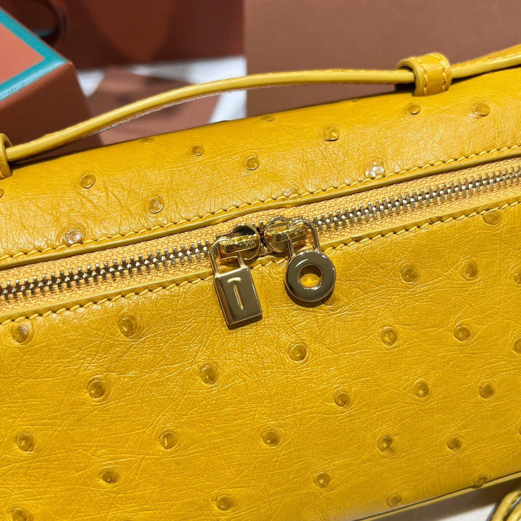 LP Extra Pocket L19 Ostrich Leather Bag