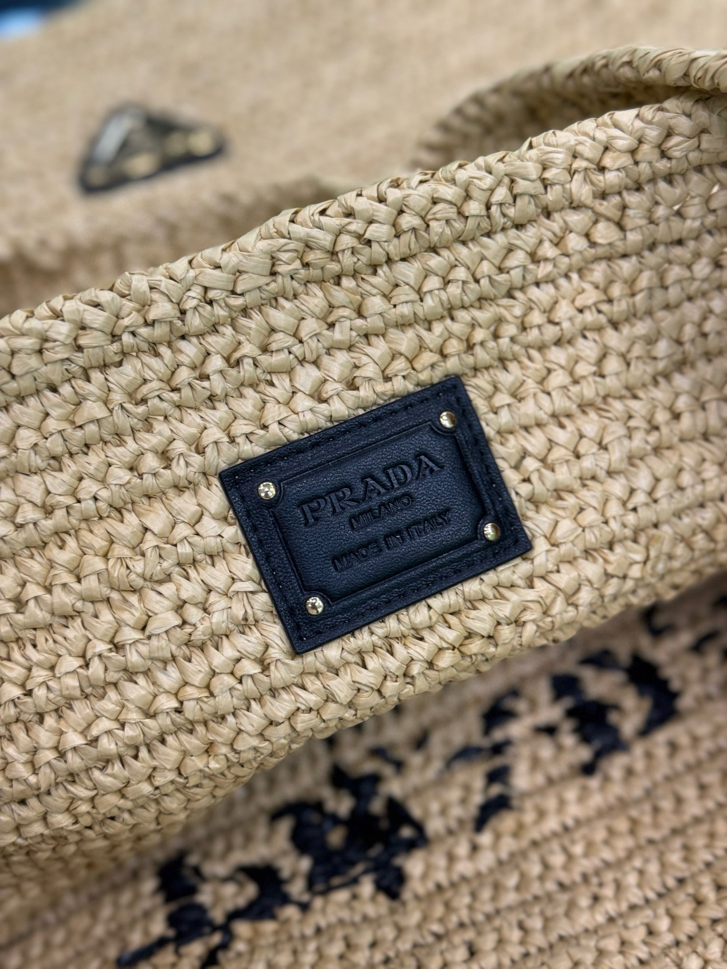 Prada Raffia Tote Bag