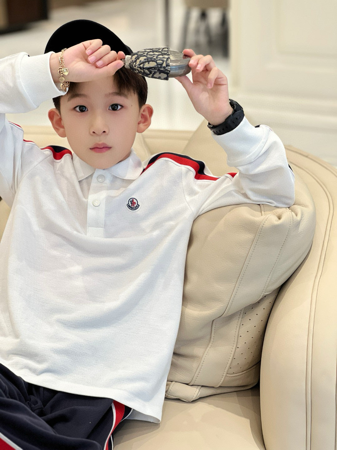 Moncler Long Sleeve Polo