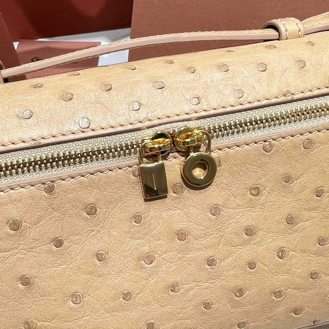LP Extra Pocket L19 Ostrich Leather Bag