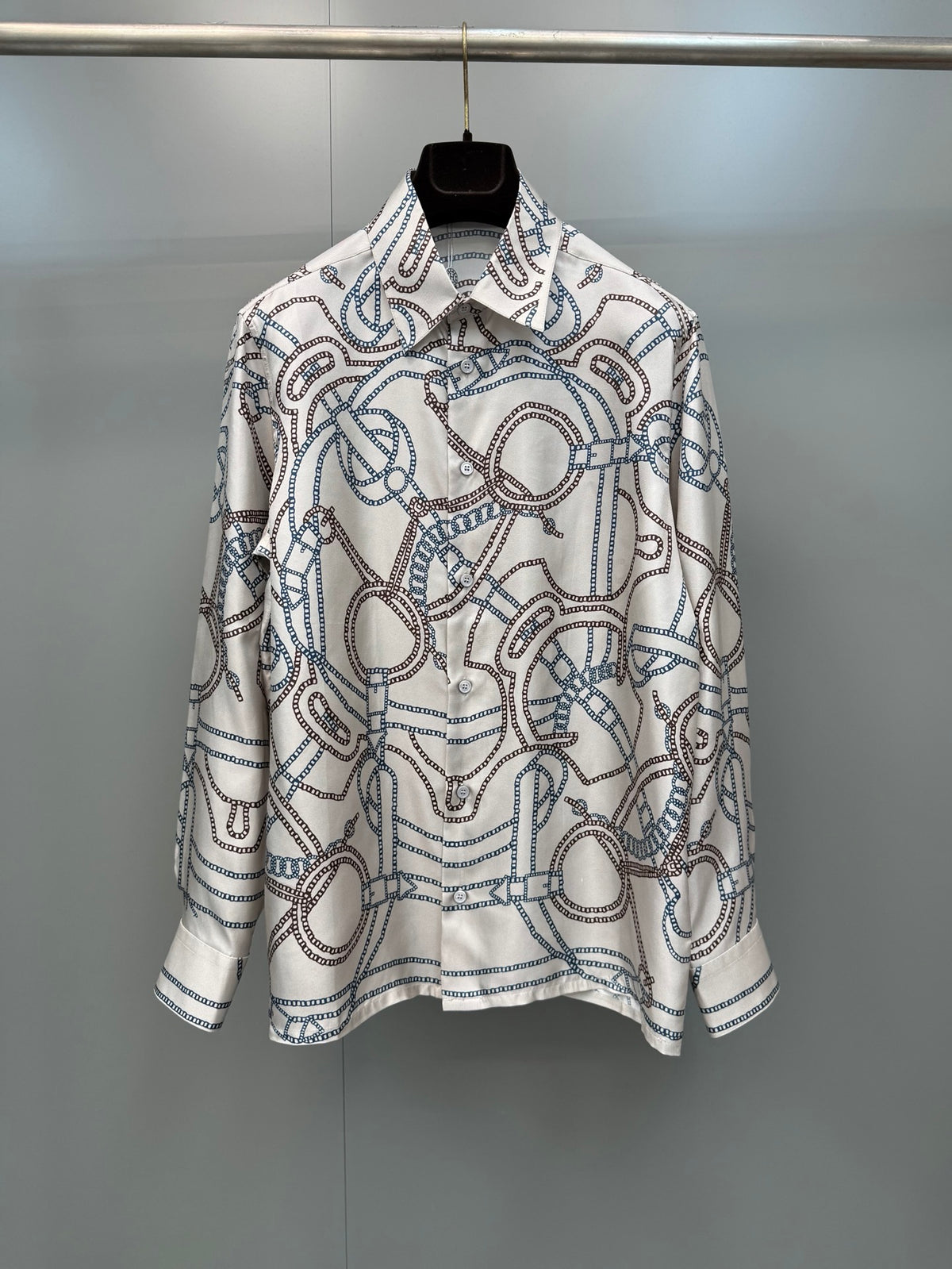 Hermes Long Sleeve Silk Shirt