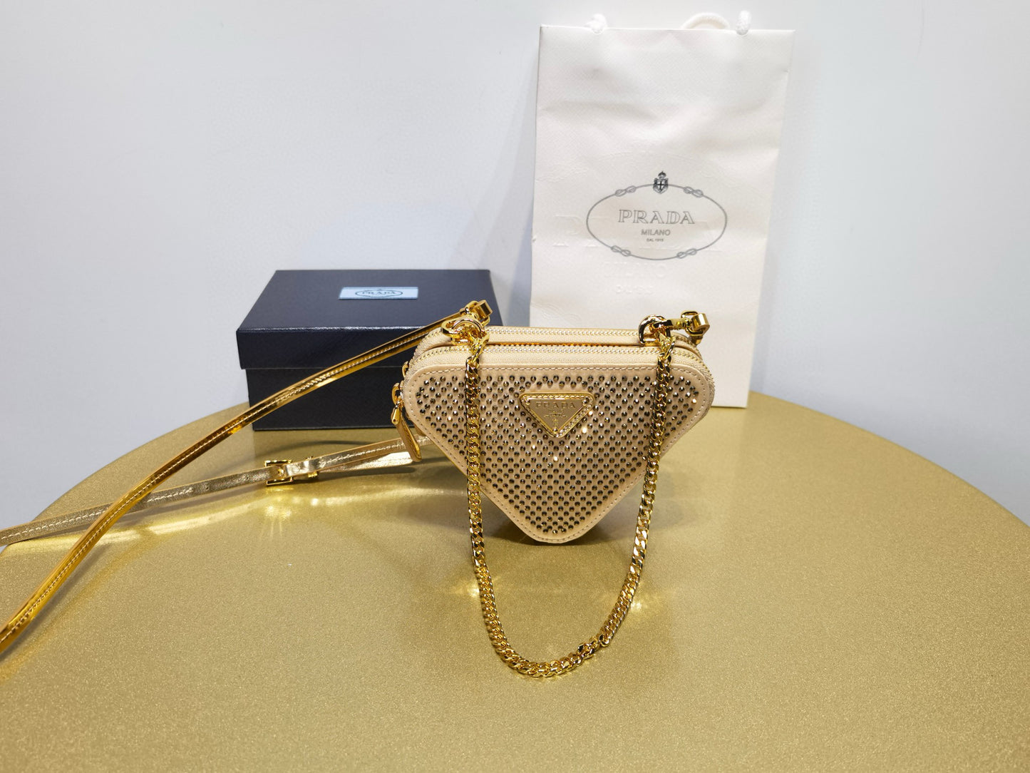Prada Triangle Crystal Bag