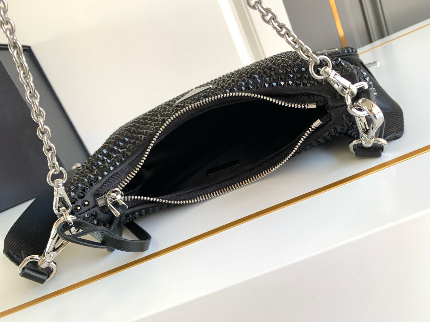 Prada Satin Crystal Bag