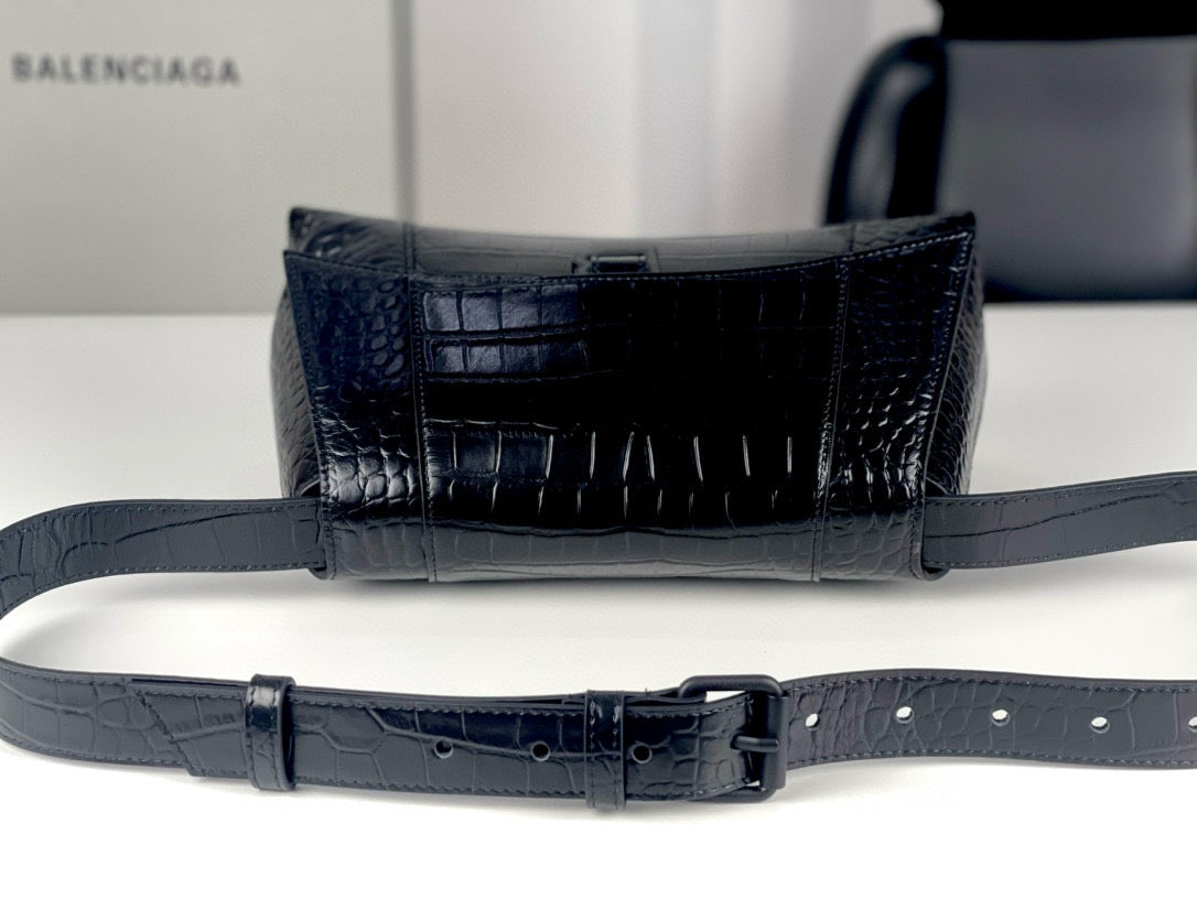 BLCG Downtown Crocodile Embossed Shoulder Bag