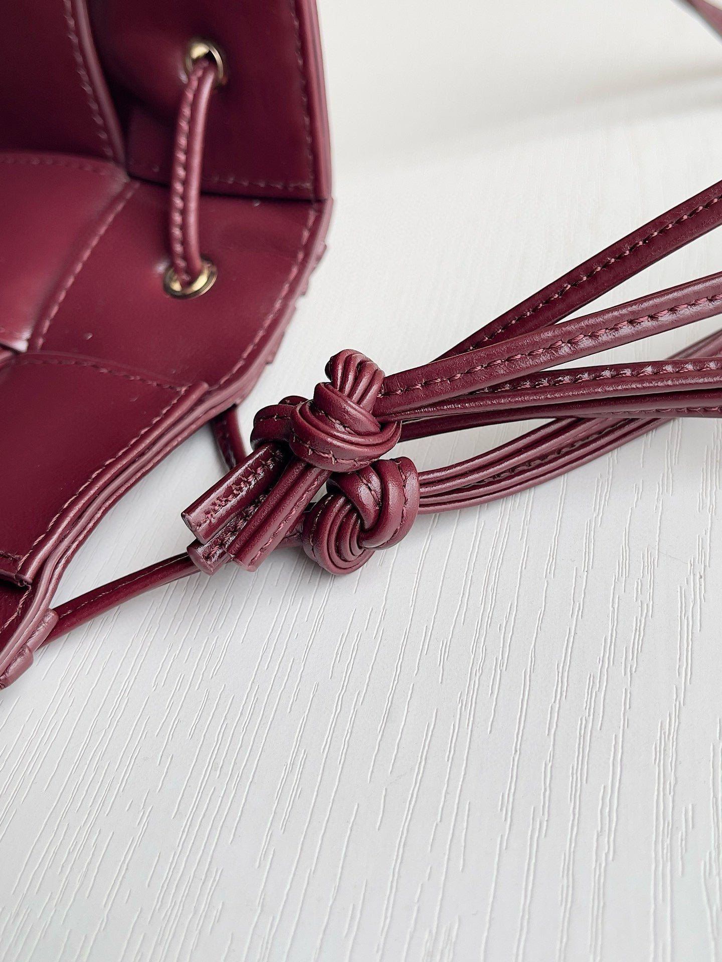 BV Mini Cassette Drawstring Bucket Bag