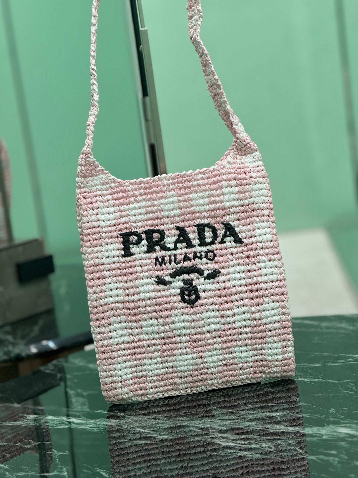 Prada Raffia Tote Bag