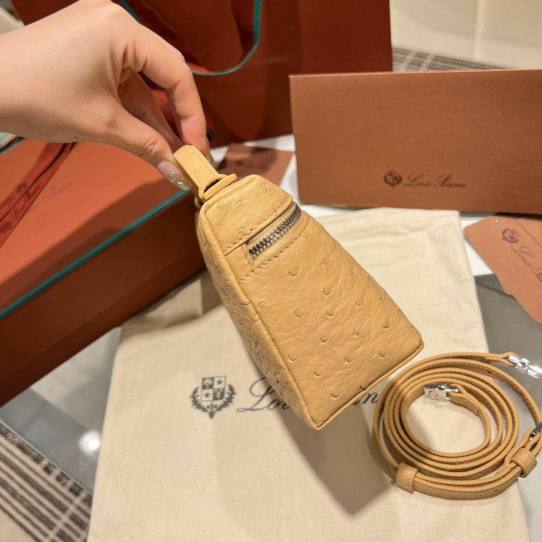 LP Extra Pocket L19 Ostrich Leather Bag